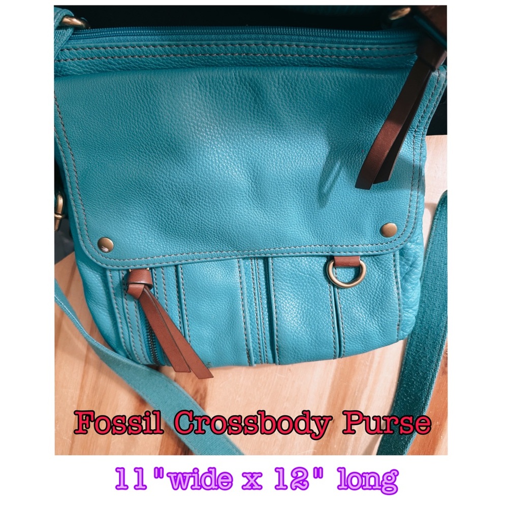 Fossil Teal Crossbody Purse